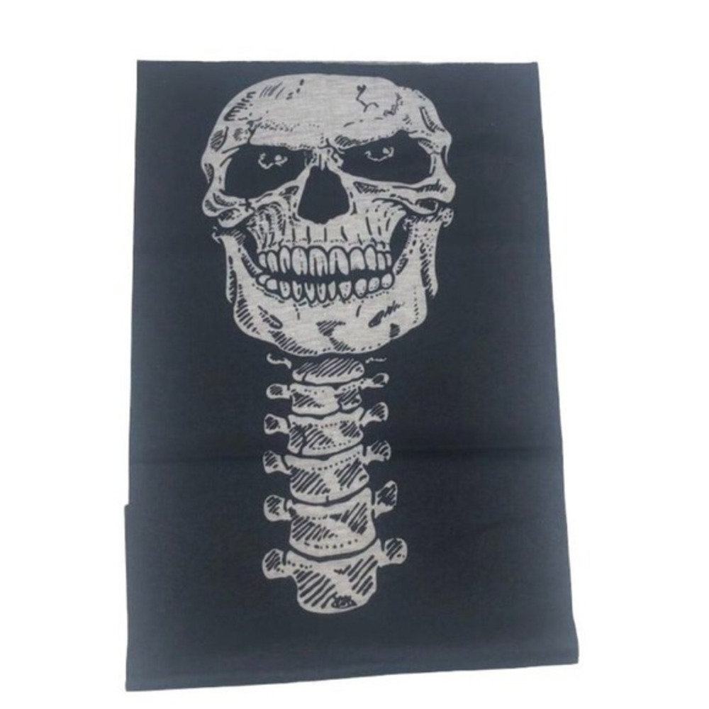 Motorcycle Helmet Skull Neck‎ Face Mask Unisex White & Black